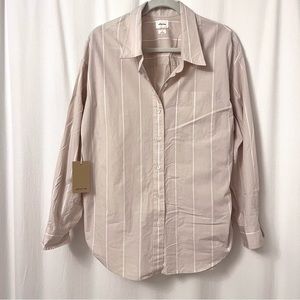 Wilfred Free Aritzia Relaxed Shirt Faena Bone/White